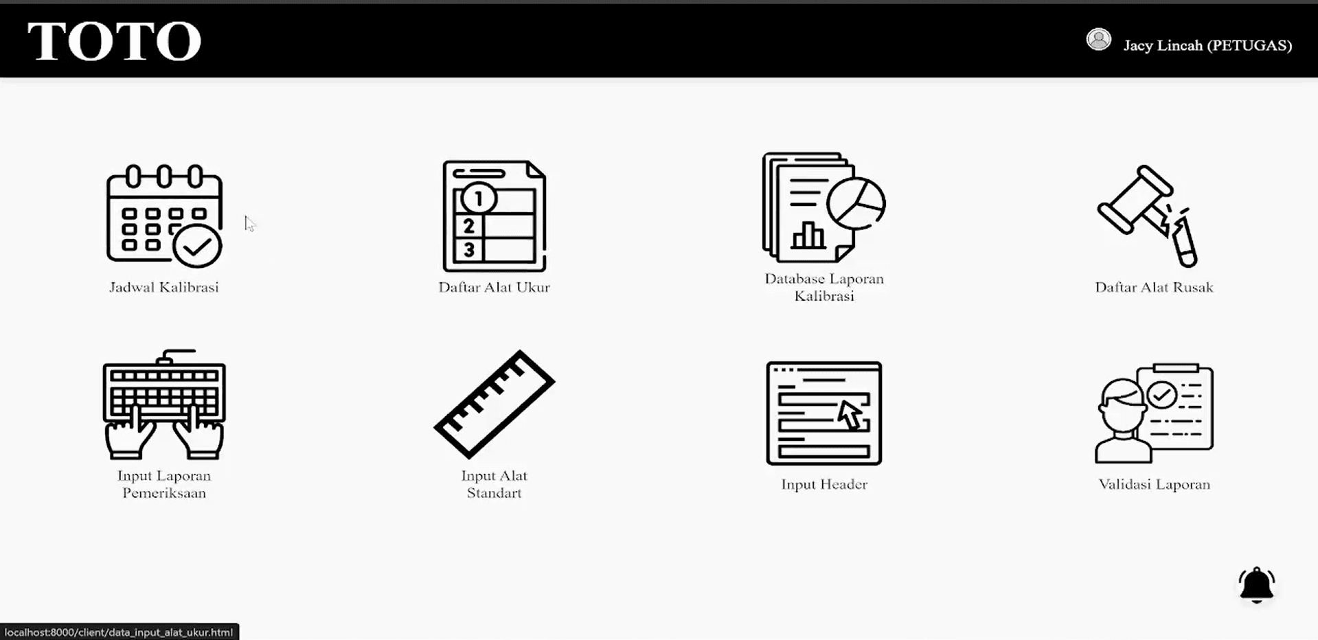 Dashboard interface for calibration management and compliance tracking